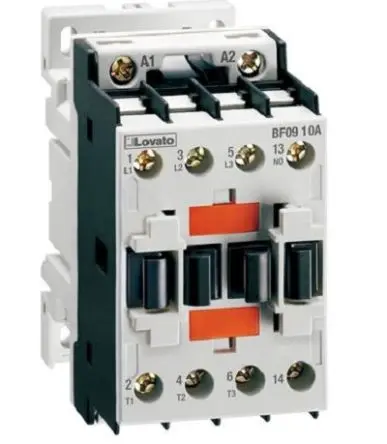 Produktfoto 1 von Lovato Schütz 400V ac-Spule, 3-polig / 12 A 24V 5 kW 1 Öffner 1-Hilfskontakte