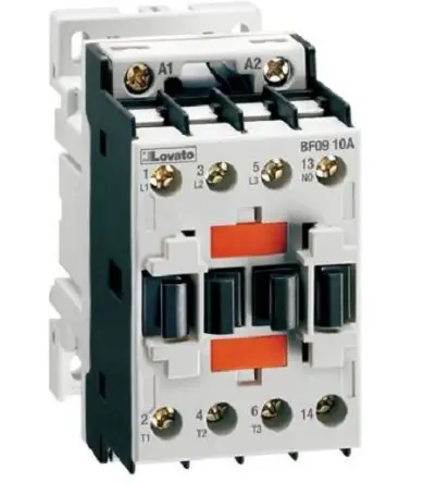 Produktfoto 1 von Lovato Schütz 110V ac-Spule, 3-polig / 18 A 24V 10 kW 1 Öffner 1-Hilfskontakte