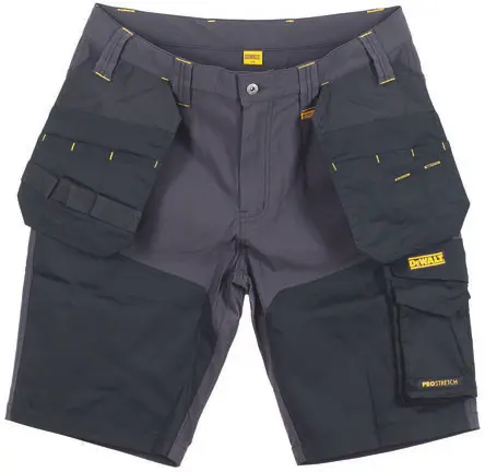 DeWALT DEWALT, Herren Arbeitsshorts, 8 % Elastan, 92 % Nylon Schwarz, Grau, Größe 32 in