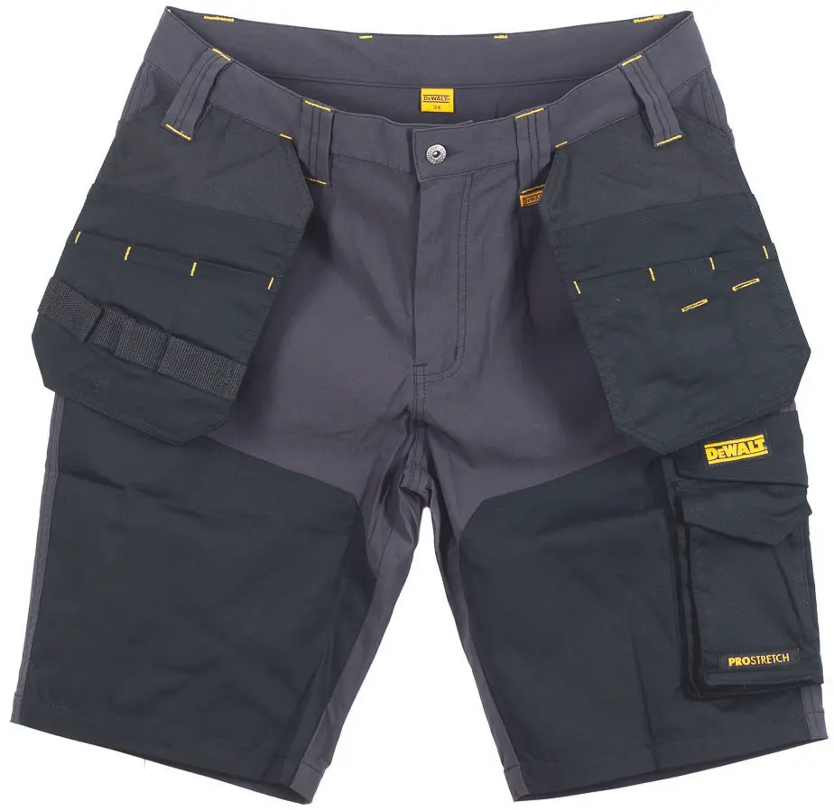 Produktfoto 1 von DeWALT DEWALT, Herren Arbeitsshorts, 8 % Elastan, 92 % Nylon Schwarz, Grau, Größe 36 in