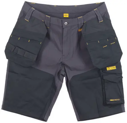 Produktfoto 1 von DeWALT DEWALT, Herren Arbeitsshorts, 92 % Nylon, 8 % Elastan Grau, Schwarz, Größe 38 in