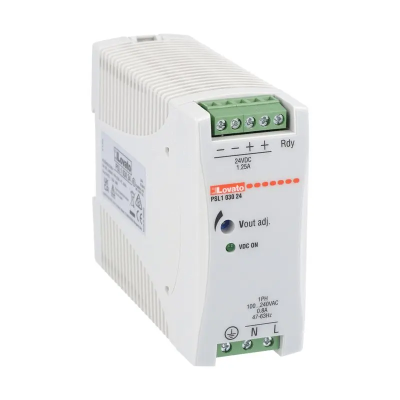 Produktfoto 1 von Lovato PSL DIN-Schienen Netzteil DIN-Schienen Netzteil 24V dc / 1.25A 30W 240V ac