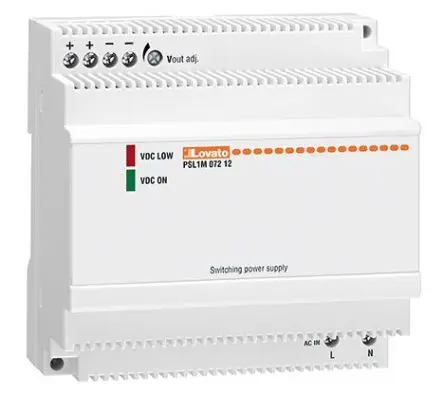 Produktfoto 1 von Lovato PSL DIN-Schienen Netzteil Geschalteter Modus 240V ac AC / 4.5 A 12V dc DC 54 W