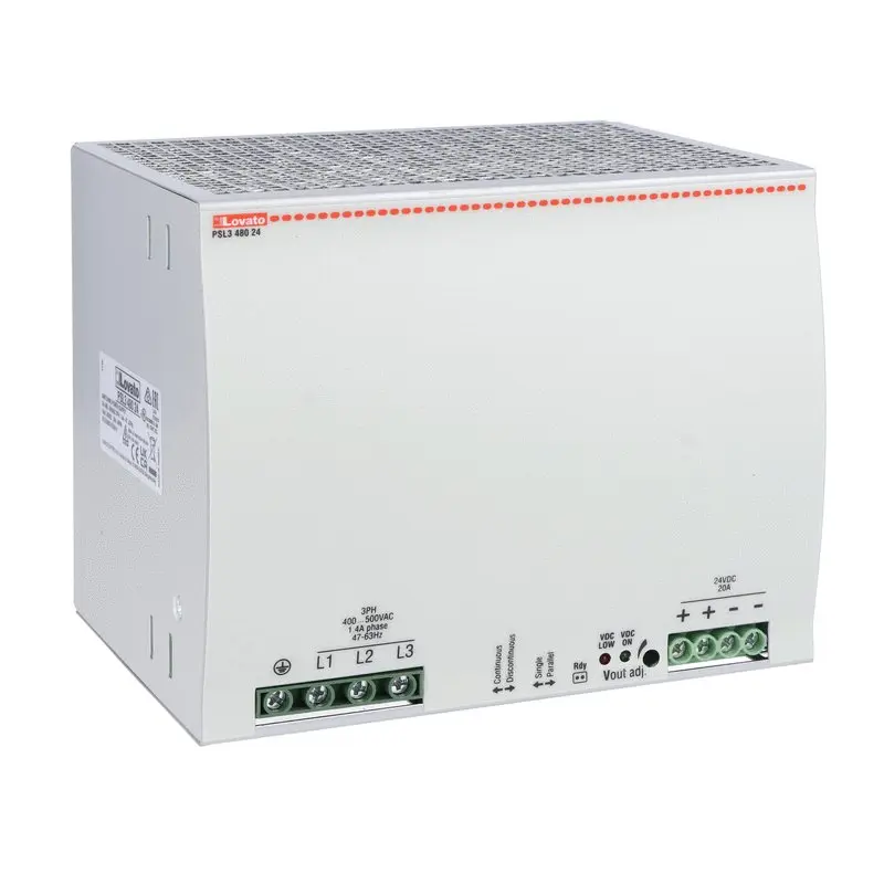 Produktfoto 1 von Lovato PSL DIN-Schienen Netzteil DIN-Schienen Netzteil 24V dc / 20A 500V ac
