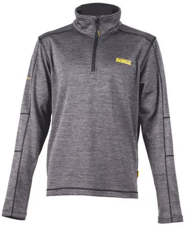 Produktfoto 1 von DeWALT JONESBOROUGH Herren Fleece-Jacke, Polyester Grau Reißverschluss, Größe L, Größe 160 to 165 mm