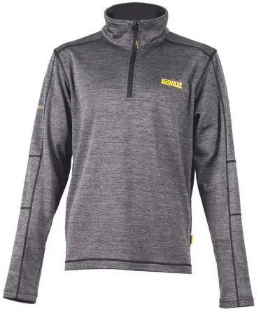 Produktfoto 1 von DeWALT JONESBOROUGH Herren Fleece-Jacke, Polyester Grau Reißverschluss, Größe S, Größe 145 to 150 mm