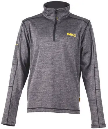 Produktfoto 1 von DeWALT JONESBOROUGH Herren Fleece-Jacke, Polyester Grau Reißverschluss, Größe 2XL, Größe 180 to 185 mm