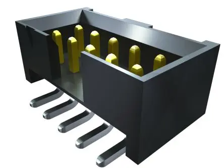 Produktfoto 1 von Samtec LTMM Leiterplattenleiste gewinkelt, 12-polig / 2-reihig, Raster 2 mm Raster Oberfläche, Platine-Platine,