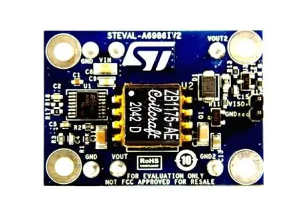 Produktfoto 1 von STMicroelectronics A6986I Evaluierungsplatine Abwärtswandler, 38-V-5-W-Synchron-Iso-Abwärtswandler Evaluierungsboard mit