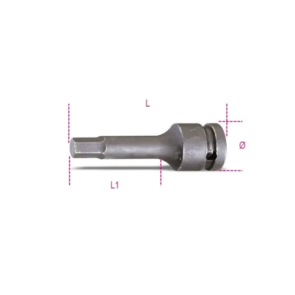 Produktfoto 1 von BETA 12.7 mm 5 mm Sechskant Schraubbit, Sechskant, 1-teilig, 78 mm