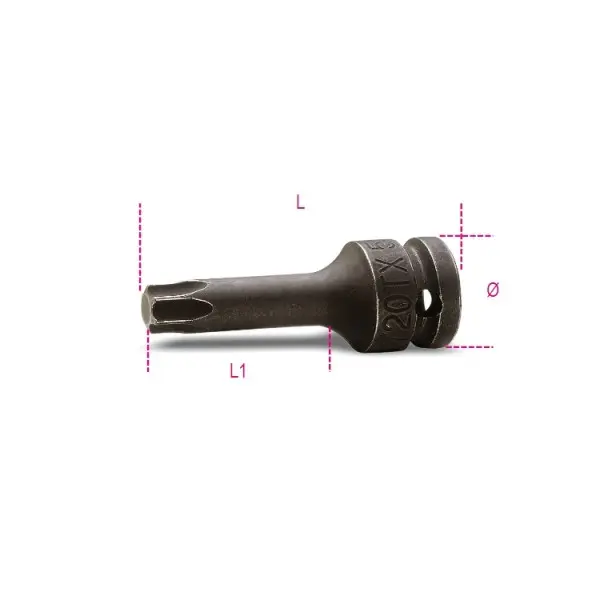 BETA 12.7 mm T30 Schraubbit, Innensechsrund, 1-teilig, 78 mm