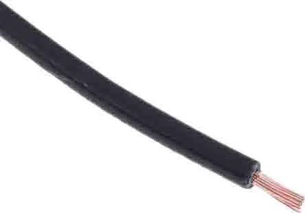 Produktfoto 1 von RS PRO Einzeladerleitung 1mm2, 17 AWG 305m Schwarz PVC TI3 isoliert Ø 3mm 32/02 mm Litzen UL1015