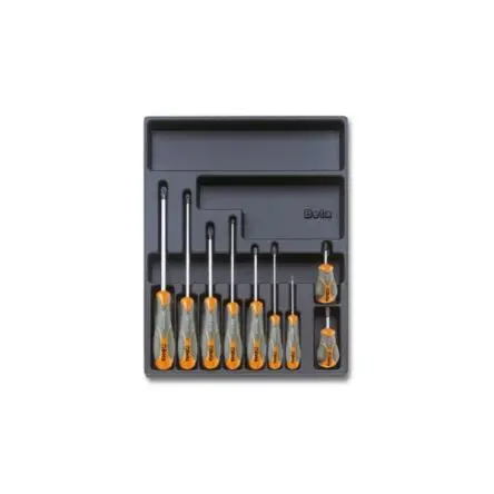 Produktfoto 1 von BETA Universeller Einsatz Werkzeugsatz, Thermogeformter Tray 9-teilig