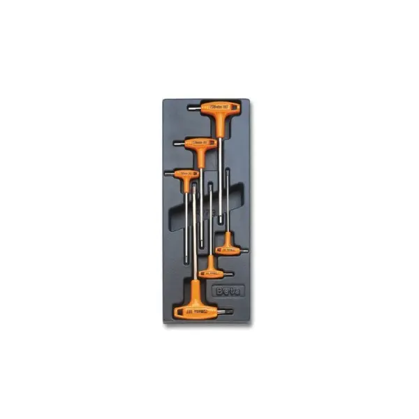Produktfoto 1 von BETA metrisch  Innensechskant-Schlüssel, Satz 6-teilig 2.5 → 6mm T-Griff lang