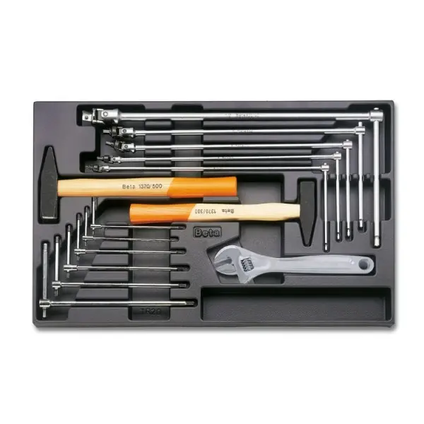 Produktfoto 1 von BETA Universeller Einsatz Werkzeugsatz, Thermogeformter Tray 14-teilig