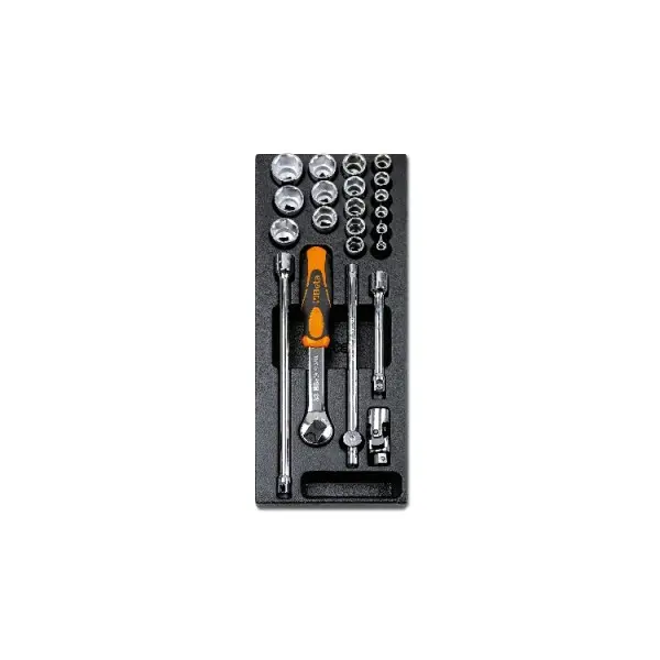 Produktfoto 1 von BETA Universeller Einsatz Werkzeugsatz, Thermogeformter Tray 22-teilig