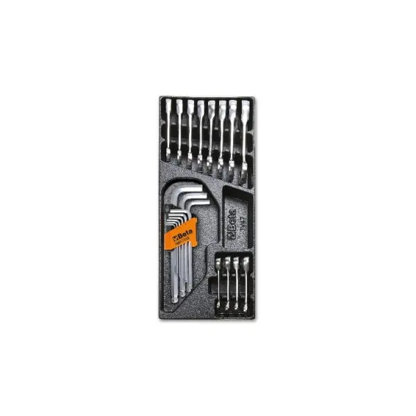 Produktfoto 1 von BETA Universeller Einsatz Werkzeugsatz, Thermogeformter Tray 21-teilig