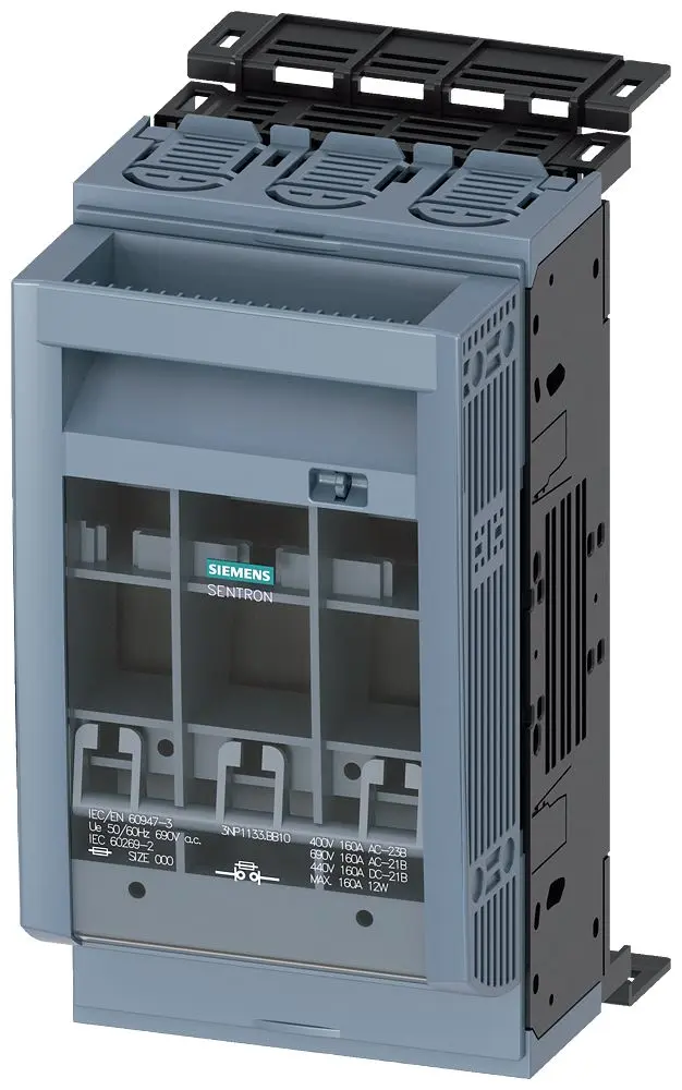 Produktfoto 1 von Siemens 3NP1 Sicherungsschalter-Trennschalter / 3-polig 160 A Umschlossen, NH00 Sicherungsgröße