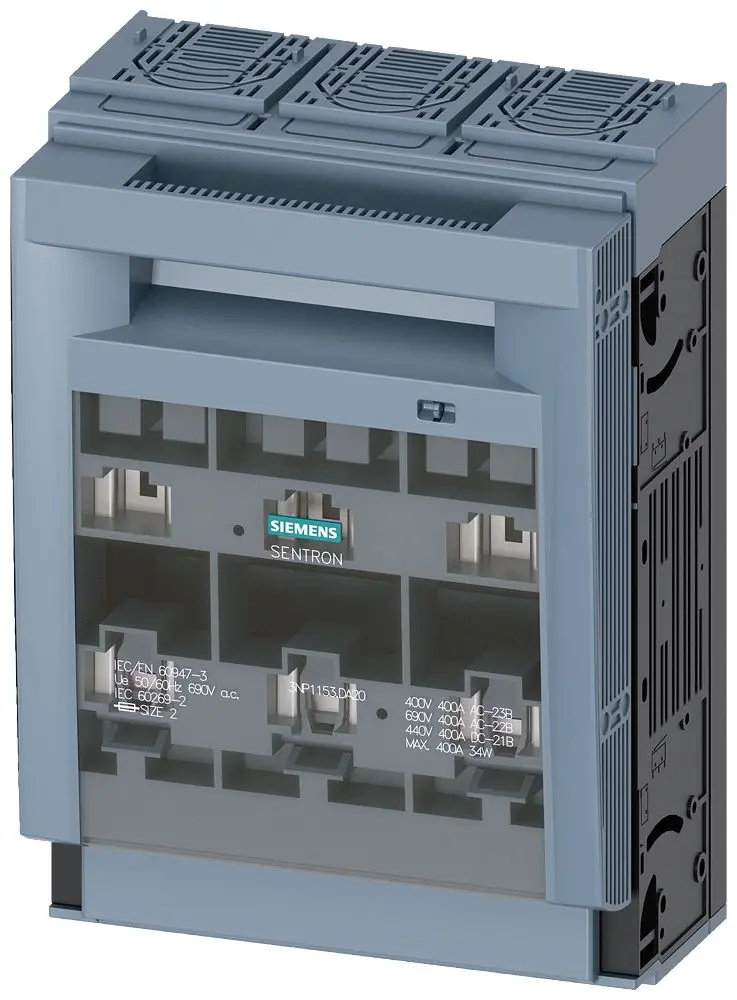 Produktfoto 1 von Siemens 3NP1 Sicherungsschalter-Trennschalter / 3-polig 400 A Umschlossen, NH2 Sicherungsgröße