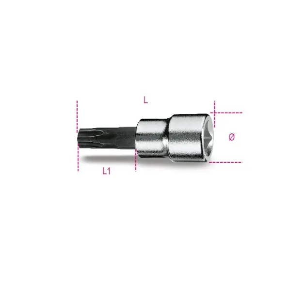 Produktfoto 1 von BETA 20 mm PT45 Sechskant Schraubbit, Sechskant, 1-teilig, 50 mm