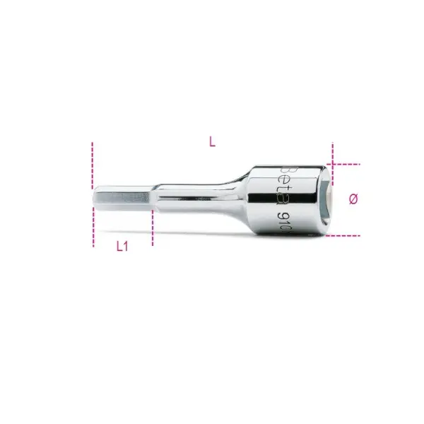 Produktfoto 1 von BETA 9.53 mm 5 mm Sechskant Schraubbit, Sechskant, 1-teilig, 62 mm