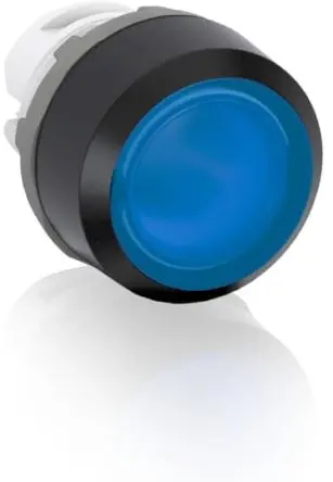 Produktfoto 1 von ABB MODULAR Drucktastenkopf Ø 22 mm, Blau Tastend Rund Rund Kunststoff, IP66