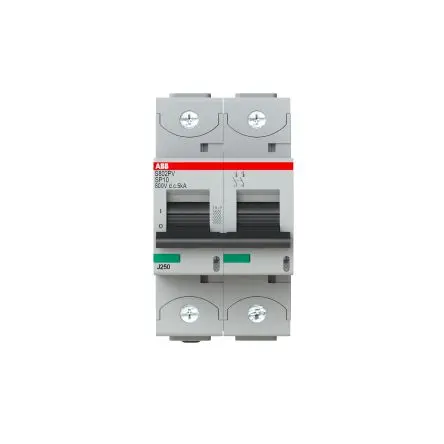 Produktfoto 1 von ABB S800PV Miniaturüberlastschalter Typ B, Pol 2-polig 10A, Abschaltvermögen 5 kA S800PV 800 V dc
