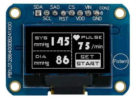 Produktfoto 1 von Midas 0.96 Zoll Weiß OLED-Display 128 x 64 Pixel, 21.74 x 10.86 mm Passiv-Matrix COB SPI