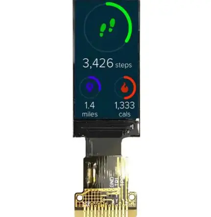 Produktfoto 1 von Midas Farb-LCD 0.96 Zoll SPI, 80 x 160 pixel, 10.8 x 21.7 mm LED