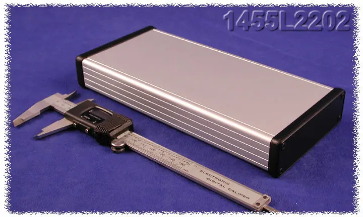 Produktfoto 1 von Hammond 1455; Gehäuse; Aluminium-Strangpressprofil; Klar IP54 Breite 103 mm Höhe 31 mm Länge 220 mm