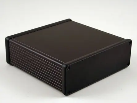 Produktfoto 1 von Hammond 1455T1602; Gehäuse; Aluminium-Strangpressprofil; Schwarz anodisiert, Hell eloxiert IP54 Breite 165 mm Höhe 52 mm