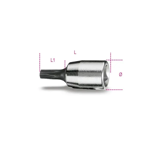 Produktfoto 1 von BETA 0.25 mm PT27 Stern Schraubbit, Sechskant, 28 mm