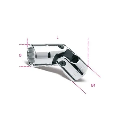 BETA 3/8 in 12-Kant Buchse SW 12 mm Vierkant x 50mm
