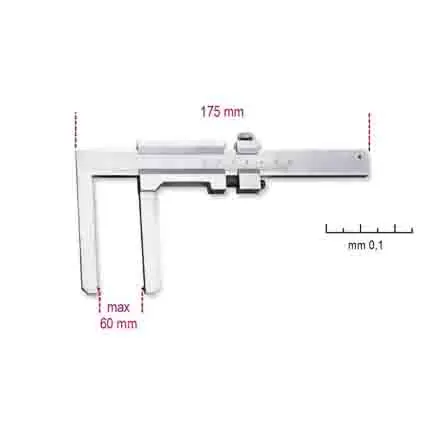 Produktfoto 1 von BETA 60 mm Analog Nonius Metrisch Messschieber 0.1 mm