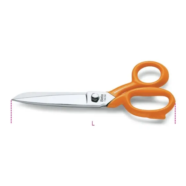 Produktfoto 1 von BETA Schere Legierungsstahl 250 mm Hochleistungs-Schere mit Ganzmetallkonstruktion und versetzten beschichteten Griffen