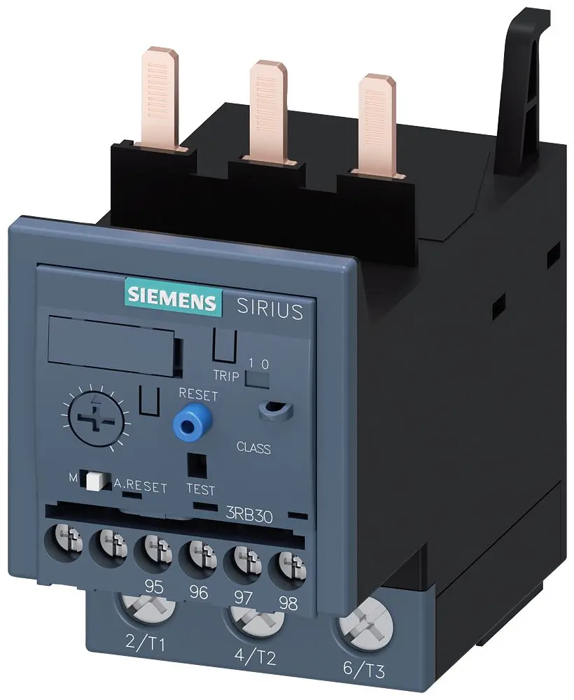 Produktfoto 1 von Siemens 3RB3 Überlastrelais, / 20 to 80 A 75 kW 1 Schließer/1 Öffner, 690V / 80 A 3P, 109 mm x 45 mm