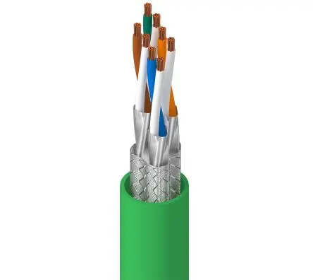 Produktfoto 1 von Belden 74011NH Cat6a Ethernet-Kabel, 100 m, Grün Abgeschirmt Geschirmt, Aussen ø 8.7 mm Außen-ø , Raucharm halogenfrei