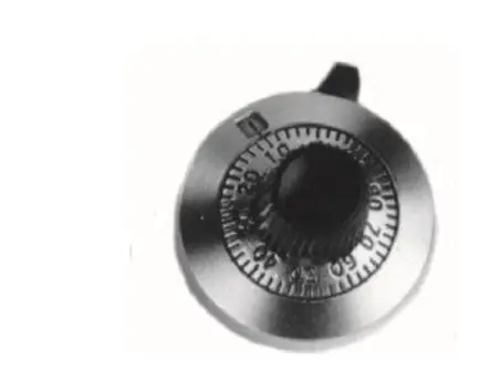 Produktfoto 1 von Vishay Silber Potentiometer-Knopf, Zeiger Schwarz Ø 25.4 mm x 19.05 mm, Rund Schaft 6.35 mm