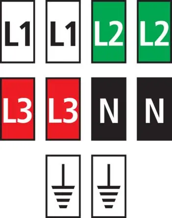 HellermannTyton WIC1 Kabelmarkierung, Beschriftung: N, L3, L2, L1, Erde, Ø 2 mm - 2.8 mm, 3 mm