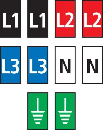 HellermannTyton WIC1 Kabelmarkierung, Beschriftung: L2, L3, N, L1, Erde, Ø 2 mm - 2.8 mm, 3 mm
