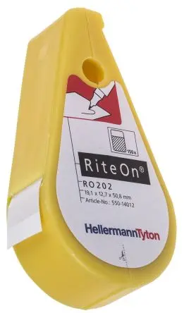 Produktfoto 1 von HellermannTyton RiteOn Kabelmarkierer Set, Weiß x 19mm