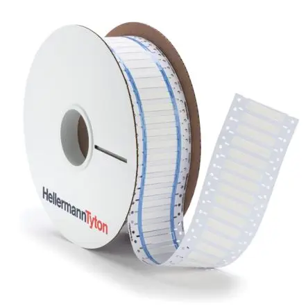 Produktfoto 1 von HellermannTyton TLFX DS Kabelmarkierung, Weiß, Ø 4.6 mm - 4.6 mm, 50 mm x 9mm