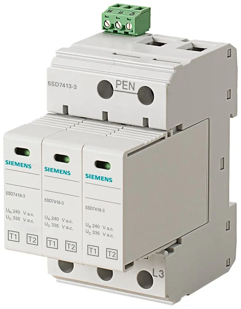 Produktfoto 1 von Siemens, Überspannungsableiter DIN-Hutschiene 5SD7