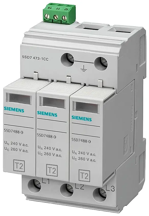 Produktfoto 1 von Siemens, Überspannungsableiter DIN-Hutschiene 5SD7