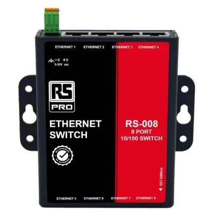 Produktfoto 1 von RS PRO Ethernet-Switch 8-Port Unmanaged 100Mbit/s