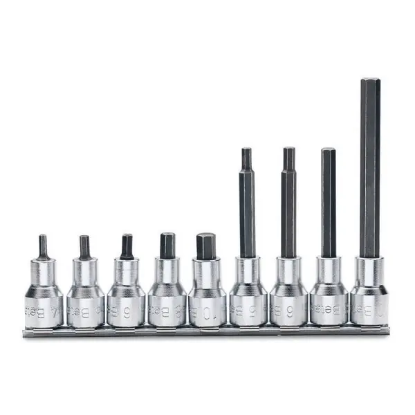 Produktfoto 1 von BETA Sechskant Vierkant Steckschlüsselsatz 4 mm, 5L mm, 5 mm, 6L mm, 6 mm, 8L mm, 8 mm, 10L mm, 10 mm, 9-teilig