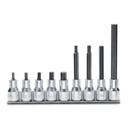 Produktfoto 1 von BETA Sechskant Vierkant Steckschlüsselsatz 4 mm, 5L mm, 5 mm, 6L mm, 6 mm, 8L mm, 8 mm, 10L mm, 10 mm, 9-teilig