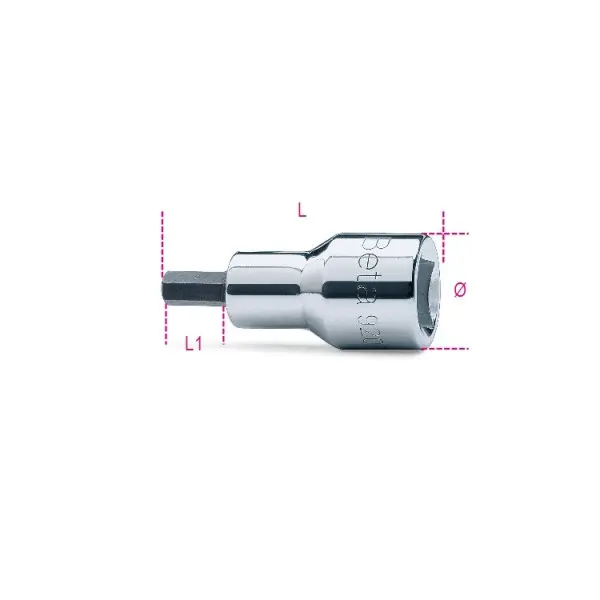 Produktfoto 1 von BETA 12.7 mm 6.35 mm Sechskant Schraubbit, Sechskant, 1-teilig, 58 mm