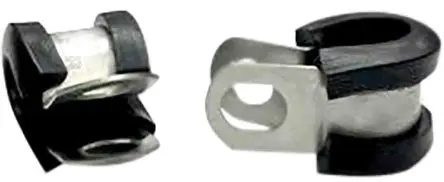 RS PRO Zink Schwarz Edelstahl P-Schellen, Ø 8 mm, x 12.6mm