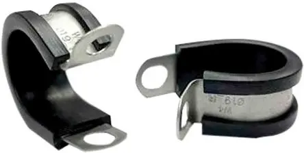 Produktfoto 1 von RS PRO Zink Schwarz Edelstahl P-Schellen, Ø 16 mm, x 12.6mm